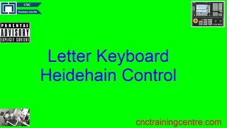 How to get the letter keyboard on a Heidenhain control [upl. by Nottus419]