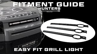 HOW TO FIT L663 NEW DEFENDER EASY FIT GRILL LIGHT  FITMENT VIDEO [upl. by Oniratac]