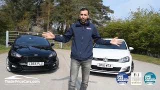 VW Golf GTD vs Ford Focus ST3 Diesel  Diesel Hot Hatch Battle [upl. by Tersina]