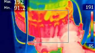 Flir E50bx thermal camera viewing water pump leaking [upl. by Alisen]