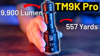 New 9900 Lumens Tactical Flashlight  The Nitecore TM9K Pro  Full Review [upl. by Antonetta]