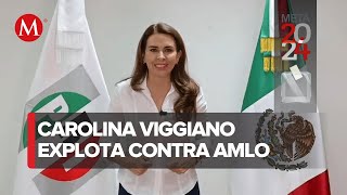 AMLO debería devolvernos la paz y seguridad en lugar de espiar adversarios Carolina Viggiano [upl. by Zertnom]