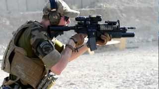 Shooting M4 Carbine at range in Afghanistan [upl. by Oscar]