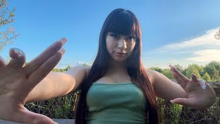 ASMR Outside  Hand Movements Nail Tapping Hand Sounds amp Rambling [upl. by Miquela917]