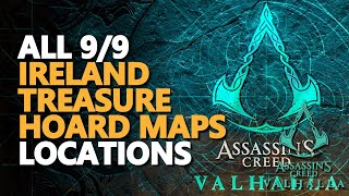 All Ireland Treasure Hoard Maps AC Valhalla Locations [upl. by Sternlight]