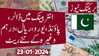 Currency rate today in Pakistan 23 January 2024  Inter Bank  DobizCurrency dollarratetoday [upl. by Eivlys]