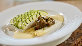 Poached Halibut Horseradish Sabayon – Bruno Albouze [upl. by Adiv106]