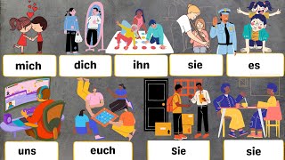 Die Personalpronomen im Akkusativ Deutsch lernenA1A2 Personal Pronouns in Akkusativ with Examples [upl. by Onra]