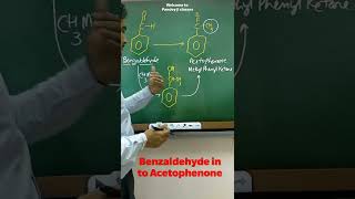 Benzaldehyde in to AcetophenoneShorts Benzaldehyde to benzophenone [upl. by Ollie]