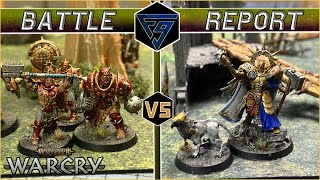 Warhammer Warcry Iron Golems VS Thunderstrike Stormcast [upl. by Cleavland]