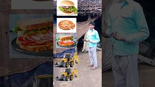 JCB to burger pizza sandwich icecream kurkure  Funny VFX magic video youtubeshorts [upl. by Sharline]