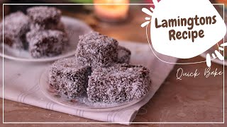 Lamingtons Recipe  Australian Dessert  Australian Lamington Cake [upl. by Noj113]