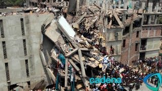 Derrumbe de edificio textil causa decenas de muertos en Bangladesh hay cientos de heridos [upl. by Stace]