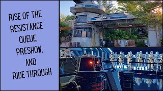 Rise of the Resistance Queue Preshow and Ride Through [upl. by Owen]