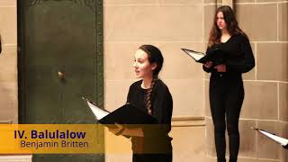 Balulalow  Benjamin Britten aus Ceremony of Carols op 28  Konzertchor Mädchen  Unseld [upl. by Ahpla]