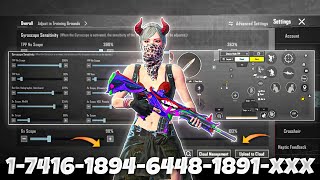 NEW UPDATE 34🔥BEST SENSITIVITY CODE  CONTROL SETTINGS BGMIPUBG MOBILE [upl. by Long]