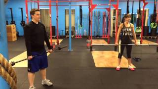 Push Jerk Skills Warmup at CrossFit Tigard PAW [upl. by Ecaj991]