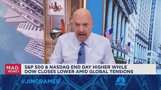 Jim Cramer looks at what lead Walmart to record highs today [upl. by Hctim]