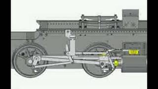 Mécanisme de locomotive à vapeur 020T Decauville [upl. by Atniuqal]