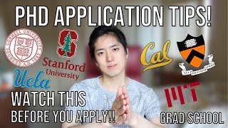 PhD Application Tips that got me into Stanford Berkeley MIT etc COMPREHENSIVE [upl. by Repsag]