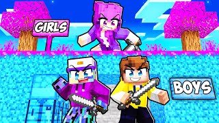 GIRL HUNTERS vs BOY SPEEDRUNNERS REMATCH in Minecraft [upl. by Atekihc]