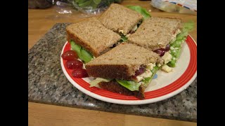 How to make a Festive Vegetarian Sandwich with Wensleydale Cranberry Sauce Lettuce and Grapes [upl. by Helen]