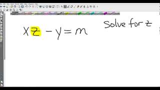 Algebra I 2 8 Literal Equations [upl. by Burley]