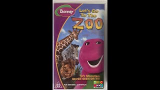 Opening To Barney  Let’s Go To The Zoo 2002 VHS Australia ABC Version [upl. by Annaeiluj]