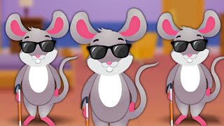 Three Blind Mice  More  Animal Nursery Rhymes for Kids  Kids Learning Videos [upl. by Arrakat143]