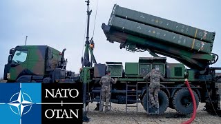 Romania NATO Antiaircraft missile system MAMBA of the French Air Force [upl. by Joelie]