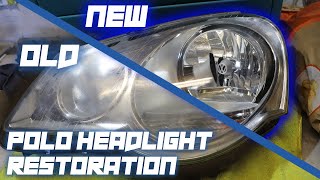 VW Polo Headlight Restoration  THE GERMANESE CPT [upl. by Mizuki]