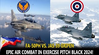 PHILIPPINE AIR FORCE FA 50PH VS ROYAL THAI AIR FORCE JAS 39 GRIPEN IN EXERCISE PITCH BLACK 2024 [upl. by Geiger117]