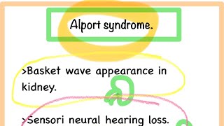 ALPORT SYNDROME mnemonic [upl. by Noach27]