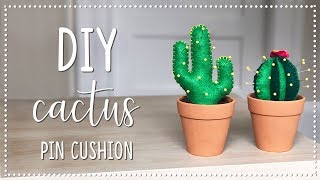 DIY CACTUS PIN CUSHION  sewamptell [upl. by Trebuh]