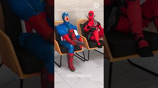 Deadpool vs Captain America Target Challenge spider video animatedshorts vfx funny [upl. by Aicatsan911]