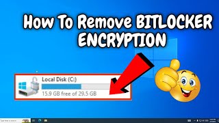 FIXED Remove BITLOCKER ENCRYPTION  Windows 1011  easy fix [upl. by Esemaj895]