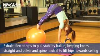 YMCAfit STOTT PILATES Exercise of the Month 3 HALO® Pike [upl. by Irwinn]