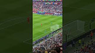 Jordan Pickford saves a penalty from Akanji in the England v Switzerland penalty shootout euro2024 [upl. by Neerol829]