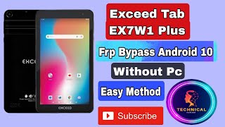 Exceed Tab EX7W1 Plus Frp Bypass Without Pc Android 10💥✅ [upl. by Serica680]