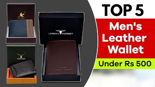 Top 5 Best Men Wallet In India 2024  Leather Wallet Under 500  Mens Leather Wallet  Review [upl. by Airdua]