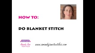 How to do blanket stitch [upl. by Lorak]