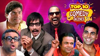 Top 10 Hindi Comedy Scenes  Paresh Rawal  Akshay Kumar Arshad Warsi  Johnny Lever  Rajpal Yadav [upl. by Cormack]