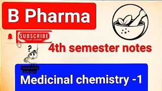 Medicinal chemistry 1 notes Gpat [upl. by Bess]