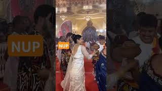 Tanishaa Mukerji doing the Dhunuchi Dance at the Mukherjee Familys Durga Puja festivities [upl. by Cob290]