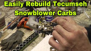 How To Rebuild Tecumseh Snow Blower Carburetors with Taryl [upl. by Joela883]