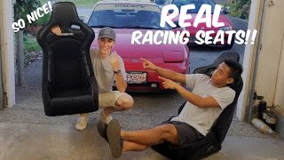 240sx Gets RACING SEATS  Corbeau Seat Install [upl. by Fachan]