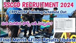 SSCGD 2024 Final Results Update CISFampCRPF Training Schedule Out [upl. by Haidadej]