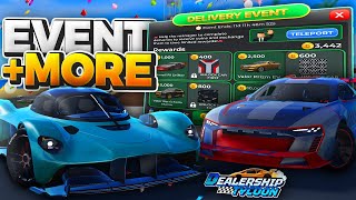 DELIVERY EVENT amp MORE In Dealership Tycoon UPDATE Roblox [upl. by Nosneh817]