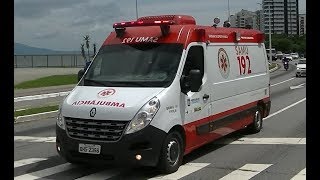 Ambulância Bravo01 do SAMU Florianópolis em emergência [upl. by Aneehsat]