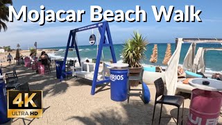 Mojacar Beach Walk  A Hidden Gem  Almeria Spain [upl. by Hteik426]